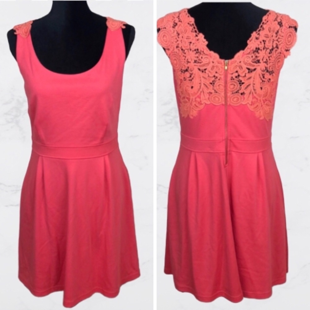 Lilly Pulitzer coral sleeveless dress  M